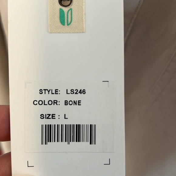 NWT Linksoul Button Down Del Mar Shirt Bone - Picture 3 of 7